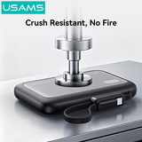  Pin Dự Phòng Bán Thể Rắn Kèm Cáp Type-C USAMS CD284 PB102 10000mAh 22.5W (1*Type-C + 1*USB-A port, Digital Display) 