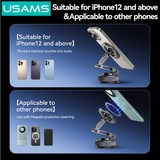  Giá Đỡ Điện Thoại Hút Chân Không Ô Tô Từ Tính + Để Bàn USAMS ZJ087 (360° Rotation, 360° Foldable, 3-Axis folding, N52 Strong magnetic adsorption) 