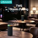  Loa Di Động Không Dây USAMS YX018 10W (Bluetooth v5.4, 4H, 1500mAh, RGB Ambient Lighting 360°, Omni-directional Sound, With BT, TF Card & USB playback, TWS) 