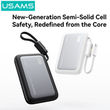  Pin Dự Phòng Bán Thể Rắn Kèm Cáp Type-C USAMS CD284 PB102 10000mAh 22.5W (1*Type-C + 1*USB-A port, Digital Display) 