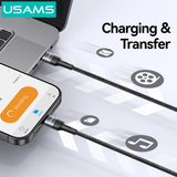  Cáp Sạc Nhanh C to C Kiêm Máy Mát Xa Cổ 2-in-1 USAMS SJ759 100W (3-Speed Massage, 480Mbps, 1.4m) 