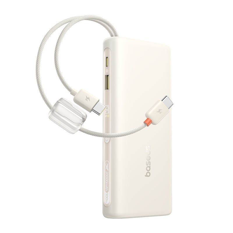  Pin Dự Phòng Baseus EnerFill FC41 20000mAh 100W (Digital Display, with Dual Built-in USB-C Cables, 1*Type-C + 1*USB-A port) 