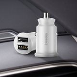  Bộ tẩu sạc đa năng dùng cho xe hơi Baseus Grain Mini (5V, 3.1A Fast Charge, 2 cổng USB Car Charger) 