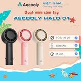  Quạt Cầm Tay AECOOLY Halo 01 (6000rpm, 5 Speed Settings, 16H, 3000mAh, 40 dB Low Noise) 