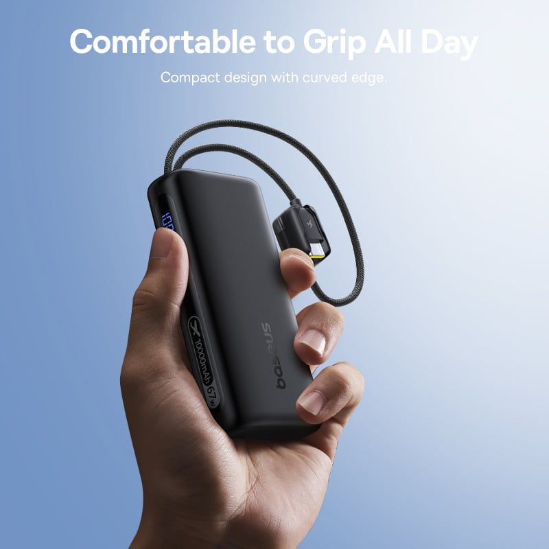  Pin Dự Phòng Baseus EnerFill FC41 10000mAh 67W (Digital Display, with Dual Built-in USB-C Cables, 1*Type-C + 1*USB-A port) 