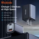  Củ Sạc Nhanh MCDODO Graphite Series CH-171 33W (Digital Display, USB + Type-C port) 