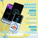  Pin Dự Phòng ROCK Doraemon P65 10000mAh 22.5W (CCC / 3C Certification, with Built-in Cables, Smart Digital Display) 