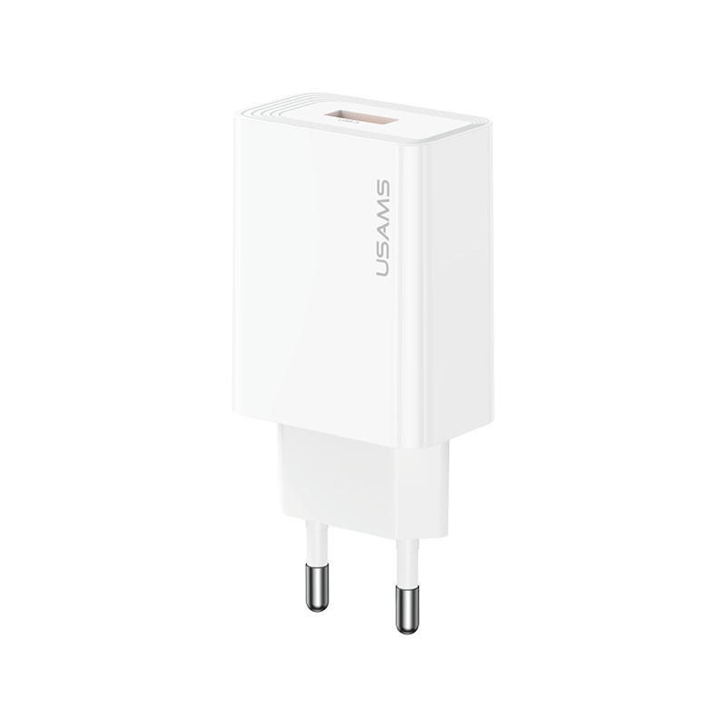 USAMS CC326 T69 2.1A Single USB Port Charger (EU) - WHITE USAMS CC326 T69 2.1A Single USB Port Charger (EU) - WHITE