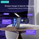  Đế sạc không dây USAMS CD181 15W 3in1 - Cũ 