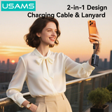  Pin Dự Phòng Kiêm Củ Sạc 3-in-1 USAMS CD260 PB88 10000mAh 22.5W (With Built-in Type-C + Lightning cable, Digital Display, 3C Certification) 