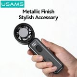  Quạt Cầm Tay Tốc Độ Cao USAMS ZB362 (7W, 2000mAh, Digital Display, Ice-Cooling, 100 Wind Speeds Adjustable, 14000RPM) 