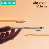  Cáp Sạc Nhanh C to C USAMS SJ783​ U96 60W (Ultra-thin, 1.2m, 480Mbps) 