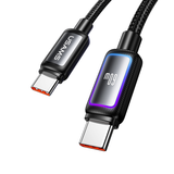  Cáp Sạc Nhanh C to C USAMS SJ815 U110 60W (480Mbps, 1.2m, RGB Lighting) 