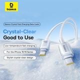  Cáp Sạc Nhanh C to C Baseus Crystal-Clear 100W (480Mbps, Dual-Layer Protection) 