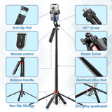 Tripod Cho Điện Thoại + Máy Ảnh ULANZI MA09 Dùng Cho LUNA/Pocket3/Pocket4/Insta360 X5 (180cm, Rechargeable Remote, 360° Rotating Photography) 