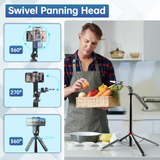  Tripod Cho Điện Thoại + Máy Ảnh ULANZI MA09 Dùng Cho LUNA/Pocket3/Pocket4/Insta360 X5 (180cm, Rechargeable Remote, 360° Rotating Photography) 