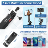  Tripod Cho Điện Thoại + Máy Ảnh ULANZI MA09 Dùng Cho LUNA/Pocket3/Pocket4/Insta360 X5 (180cm, Rechargeable Remote, 360° Rotating Photography) 