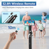  Tripod Cho Điện Thoại + Máy Ảnh ULANZI MA09 Dùng Cho LUNA/Pocket3/Pocket4/Insta360 X5 (180cm, Rechargeable Remote, 360° Rotating Photography) 