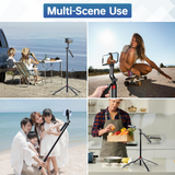  Tripod Cho Điện Thoại + Máy Ảnh ULANZI MA09 Dùng Cho LUNA/Pocket3/Pocket4/Insta360 X5 (180cm, Rechargeable Remote, 360° Rotating Photography) 