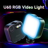  Đèn Led RGB ULANZI U60 Video Light 5W (2500mAh, TFT Display, 18 Preset FX, Full Color RGB Light, 2500-9000K CCT, Magnetic Mounting, Cold Shoe Mount, RGB Full Color Mode) 