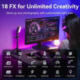 Đèn Led RGB ULANZI U60 Video Light 5W (2500mAh, TFT Display, 18 Preset FX, Full Color RGB Light, 2500-9000K CCT, Magnetic Mounting, Cold Shoe Mount, RGB Full Color Mode) 