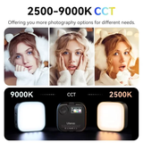  Đèn Led RGB ULANZI U60 Video Light 5W (2500mAh, TFT Display, 18 Preset FX, Full Color RGB Light, 2500-9000K CCT, Magnetic Mounting, Cold Shoe Mount, RGB Full Color Mode) 