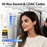  Tai Nghe Không Dây TWS QCY MeloBuds N60 (Bluetooth v6.0, 9H, Hi-Res Audio, LDAC, Adaptive ANC, Multi-Point Connection, IPX5, oaxial Dual-Dynamic Drivers, Google Fast Pair) 