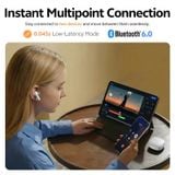  Tai Nghe Không Dây TWS QCY T13 Pro (Bluetooth v6.0, 8.5H, 6-Mic ENC Clear Calls, -50dB Hybrid ANC, APP Customization & 12 EQ Presets, Instant Multipoint Connection) 