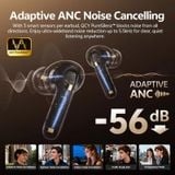  Tai Nghe Không Dây TWS QCY MeloBuds N60 (Bluetooth v6.0, 9H, Hi-Res Audio, LDAC, Adaptive ANC, Multi-Point Connection, IPX5, oaxial Dual-Dynamic Drivers, Google Fast Pair) 