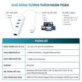  HUB Mở Rộng Đa Năng 4-in-1 TP-LINK UE330 (USB3.0 to 3*USB-A 3.0 + 1*RJ-45 Gigabit Ethernet) 
