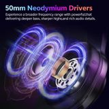  Tai Nghe Chụp Tai Không Dây QCY Heroad V200 Pro (Bluetooth v6.0, 240H, +Wired USB-C Cable, RGB Light, 7.1 Surround Sound, Detachtable Noise Canceling Mic) 