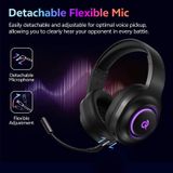  Tai Nghe Chụp Tai Không Dây QCY Heroad V200 Pro (Bluetooth v6.0, 240H, +Wired USB-C Cable, RGB Light, 7.1 Surround Sound, Detachtable Noise Canceling Mic) 