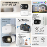  Camera AI Wi-Fi An Ninh Trong Nhà/Ngoài Trời TAPO C216 (360º horizontal + 152º vertical, Up to 512 GB MicroSD storage + TAPO Care, Works with Alexa/Google Home/Samsung SmartThings) 