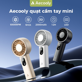  Quạt Cầm Tay AECOOLY Halo 03 5W (2000mAh, 10.5H, 6000RPM, 5 Adjustable Speeds, 6m/s, Digital Display) 