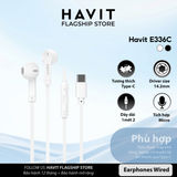  Tai Nghe Có Dây Type-C HAVIT E336C (1.2m, Built-in Mic) 