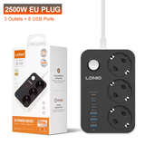  Ổ Cắm Điện Đa Năng 9-in-1 LDNIO SE3631C 2500W (3*EU Outlet + 3*Type-C + 3*USB-A port) 