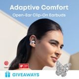  Tai Nghe Kẹp Tai Không Dây SOUNDCORE AeroClip (Bluetooth v5.4, 8H, Hi-Res Audio, IP55, 4 Mics with AI, Virtual Bass, Multiple Connection, Support App) 