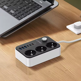  Ổ Cắm Điện Đa Năng 9-in-1 LDNIO SE3631C 2500W (3*EU Outlet + 3*Type-C + 3*USB-A port) 
