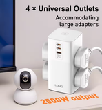  Ổ Cắm Điện Đa Năng LDNIO SC4383 2500W (4*Universal Outlet, 2*Type-C + 1*USB-A port) 