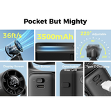  Quạt Cầm Tay AECOOLY AirGimbal (3500mAh, 17H, Display Screen, 11m/s, 15000RPM, 220° Adjustable, 5-Speed Turbo Wind) 