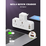  Ổ Cắm Điện Đa Năng Gắn Tường 5-in-1 LDNIO SE2311 2500W (2*AC Universal Outlets, 1*Type-C + 2*USB-A port, With NIGHT-LAMP) 