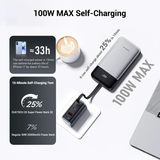  Pin Dự Phòng CUKTECH 25 SE 25000mAh 120W (CCC / 3C Certification, With Built-in Type-C Cable Screen Display, 1*Type-C + 1*USB-A port, Support 120W MAX Xiaomi Fast Charge, Flight-Approved) 