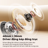  Tai Nghe Chụp Tai Không Dây SoundPEATS Space Pro (Bluetooth v5.4, 1100mAH, 151H, ANC, ENC, LDAC codec, Game Mode, Hi-Res Audio, Bluetooth/AUX/USB Connection, Support Peats Audio app) 