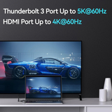  HUB Mở Rộng Đa Năng 7‑in‑2 MOKIN MOMUC2206 (2*Type‑C to 1*HDMI4K@60Hz + 1*Type-C Thunderbolt 3 40Gbps / PD100W / 5K@60Hz + 3*USB 3.0 + 1*SD/TF) 