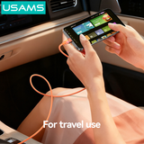  Cáp Sạc Nhanh C to Lightning USAMS SJ776 U93 30W (1.2m, Cyberpunk Light Effect, 480Mbps) 