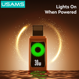  Cáp Sạc Nhanh C to Lightning USAMS SJ774 U92 30W (1.2m, With Light, 480Mbps) 