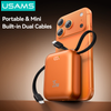  Pin Dự Phòng USAMS CD261 10000mAh 35W (With Built-in Type-C + Lighting cable, Digital Display, 3C Certification) 