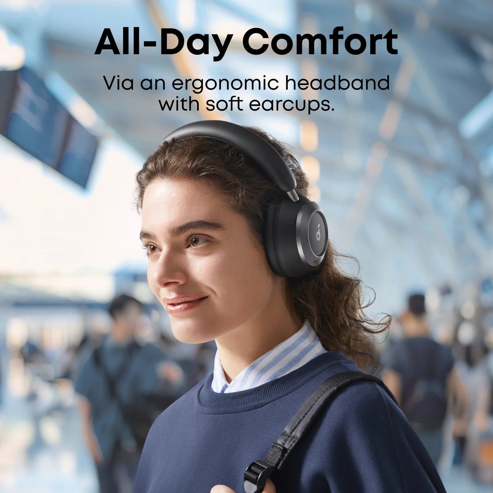  Tai Nghe Chụp Tai Không Dây SOUNDCORE Space One Pro (Bluetooth v5.3, 60H, Hi-Res Audio, Adaptive ANC 3.0, Multipoint Connection, 6 Mics Noise-Canceling, Google Fast Pair, Support App) 