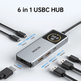  HUB Mở Rộng Đa Năng 6-in-1 MOKIN MOUC6602 (Type-C to HDMI4K@60Hz + 3*USB3.1 10Gbps + 1*Type-C3.1 10Gbps + 1*Type-C PD100W) 