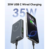  Pin Dự Phòng Không Dây MOKIN MOPB0608 10000mAh 35W (With Kickstand, Wireless Charging Qi2 15W, 1*Type-C port, Digital Display) 